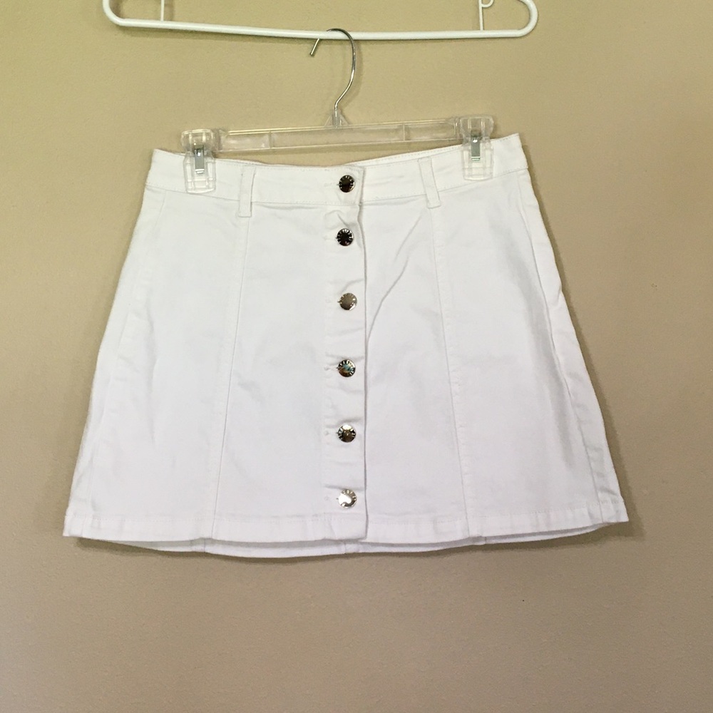 Forever 21 White Jean Skirt - Picture 1 of 6